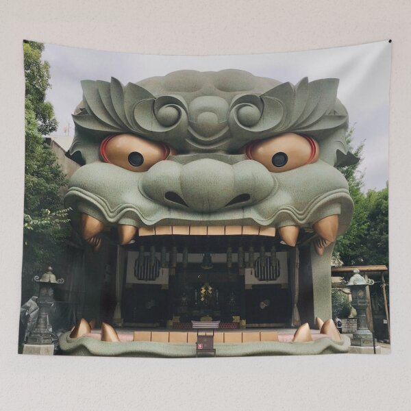 Item preview, Lion Head Temple in Osaka Japan designed and sold by MarksonPrints.