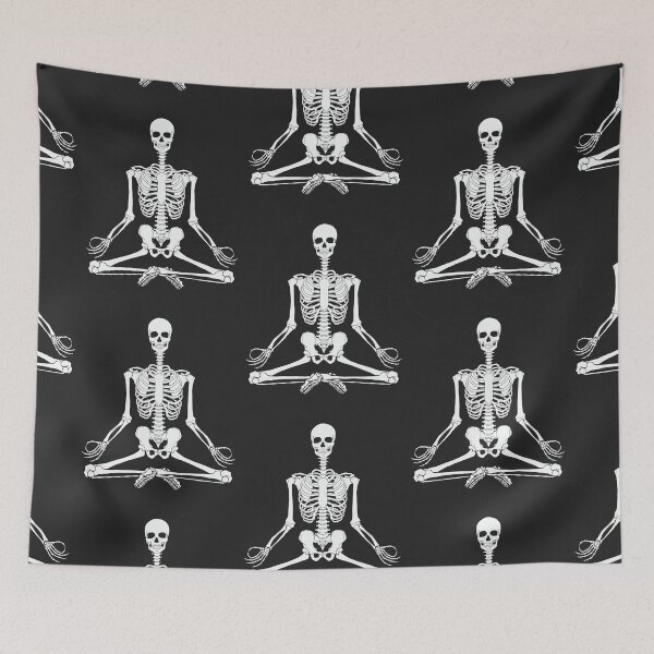 Item preview, Meditating Skeleton (Bone White) | Anatomy Illustration designed and sold by Karli Mogen.