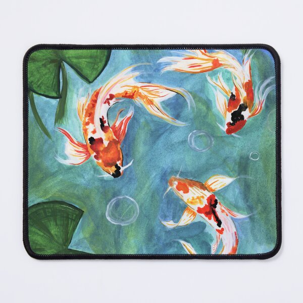 Item preview, Watercolor koi fish and lily pads with waterlily designed and sold by melissaphung.