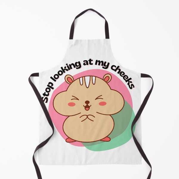 Item preview, Funny stop looking at my cheeks kawaii hamster designed and sold by Emily Roberts.