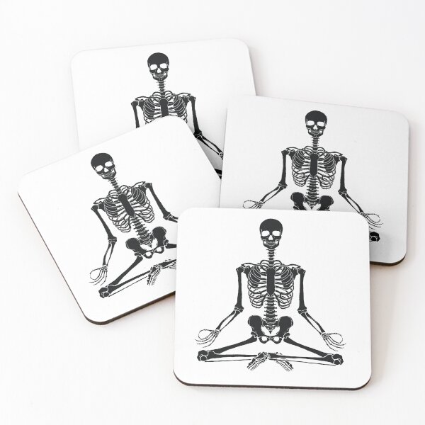 Item preview, Meditating Skeleton (Mystic Black) | Anatomy Illustration designed and sold by Karli Mogen.