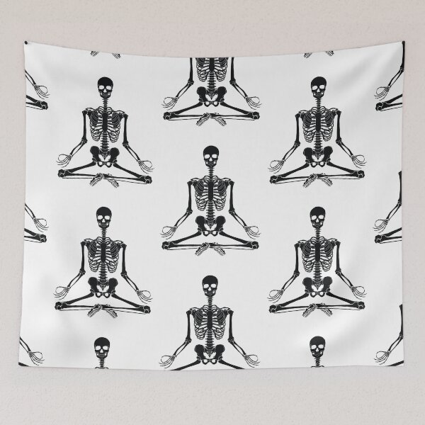 Item preview, Meditating Skeleton (Mystic Black) | Anatomy Illustration designed and sold by Karli Mogen.