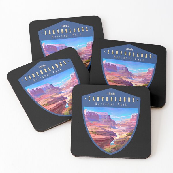 Item preview, Badge Style Adventure Travel Utah Canyonlands National Park Utah designed and sold by CattlettArt.