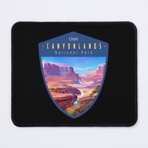 Item preview, Badge Style Adventure Travel Utah Canyonlands National Park Utah designed and sold by CattlettArt.