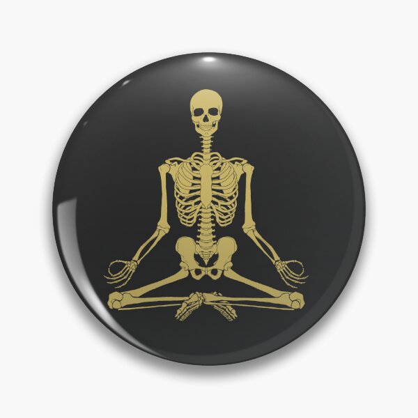 Item preview, Meditating Skeleton (Golden Yellow) | Anatomy Illustration designed and sold by Karli Mogen.