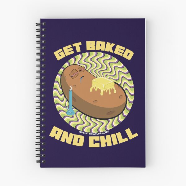 Item preview, Get baked and chill-Hand Drawn Cartoon Stoned Baked Potato  designed and sold by YomeHayin.