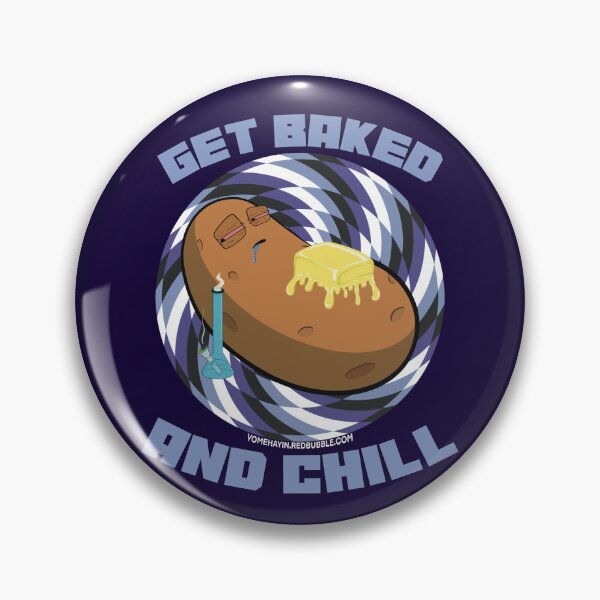 Item preview, Get baked and chill-Hand Drawn Cartoon Stoned Baked Potato  designed and sold by YomeHayin.