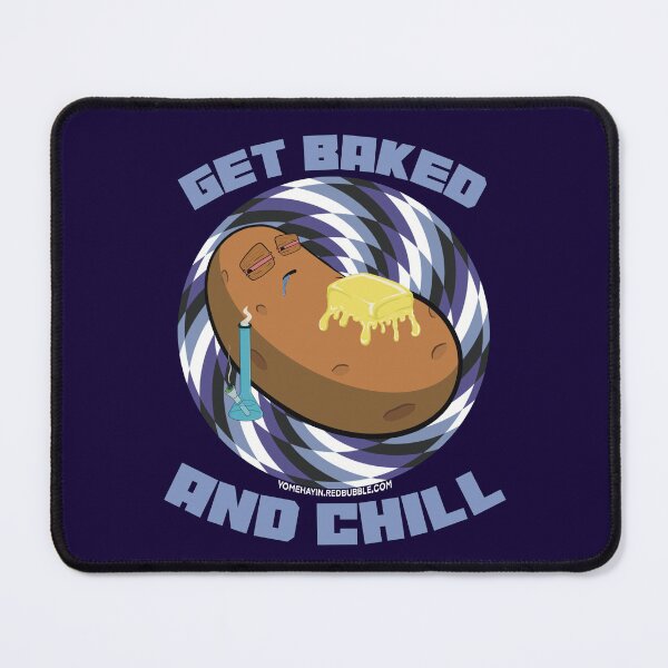 Item preview, Get baked and chill-Hand Drawn Cartoon Stoned Baked Potato designed and sold by YomeHayin.