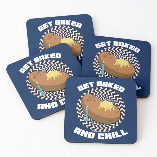 Item preview, Get baked and chill-Hand Drawn Cartoon Stoned Baked Potato  designed and sold by YomeHayin.