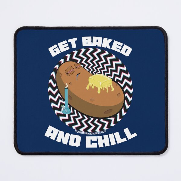 Item preview, Get baked and chill-Hand Drawn Cartoon Stoned Baked Potato designed and sold by YomeHayin.