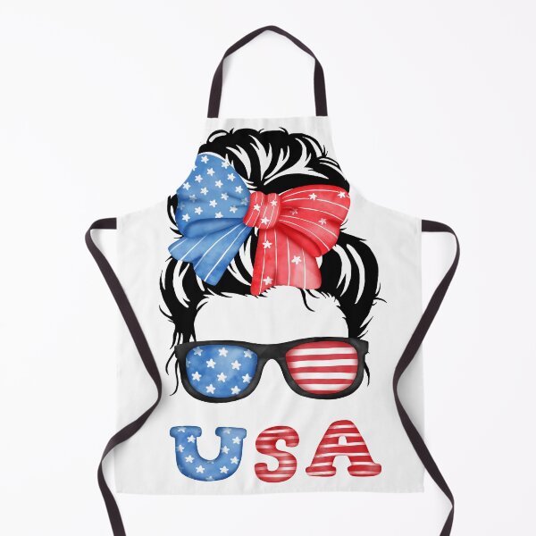 Artikelvorschau, USA-amerikanische patriotische Frau mit Sonnenbrille und Haarschleife entworfen und verkauft von ittybittyowl.