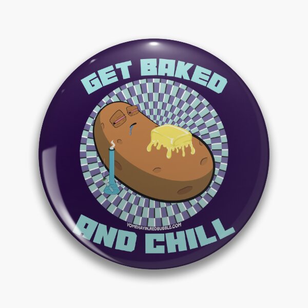 Item preview, Get baked and chill-Hand Drawn Cartoon Stoned Baked Potato  designed and sold by YomeHayin.