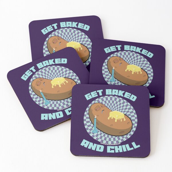 Item preview, Get baked and chill-Hand Drawn Cartoon Stoned Baked Potato  designed and sold by YomeHayin.