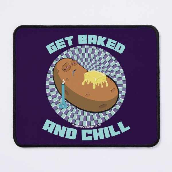 Item preview, Get baked and chill-Hand Drawn Cartoon Stoned Baked Potato designed and sold by YomeHayin.