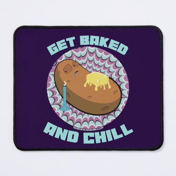 Item preview, Get baked and chill-Hand Drawn Cartoon Stoned Baked Potato designed and sold by YomeHayin.