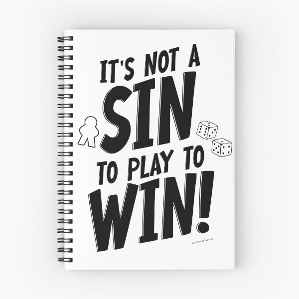Item preview, Fun No Sin to Win Boardgamer Meeple Slogan designed and sold by mytshirtfort.