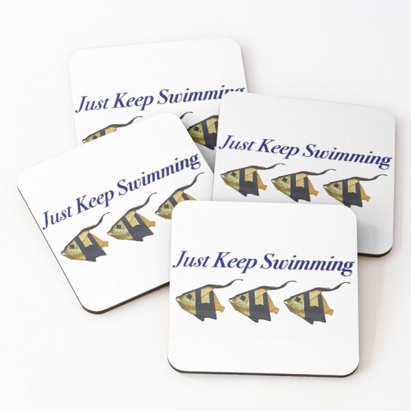 Item preview, Just keep swimming quote, origami fish designed and sold by Meo Design.