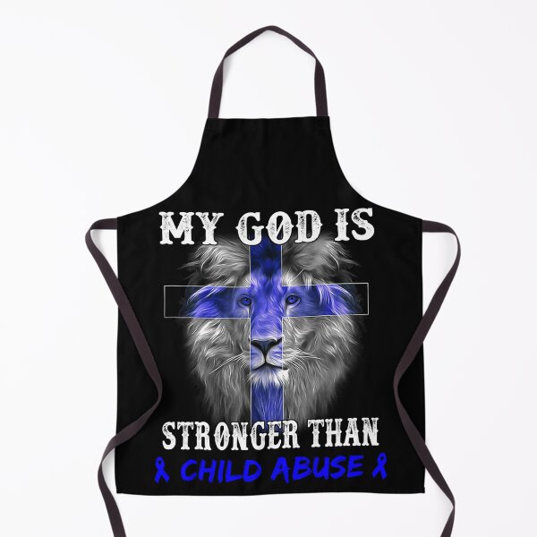 Item preview, Lion My God Is Stronger Than CHILD ABUSE Support CHILD ABUSE Warrior designed and sold by Hatjar.