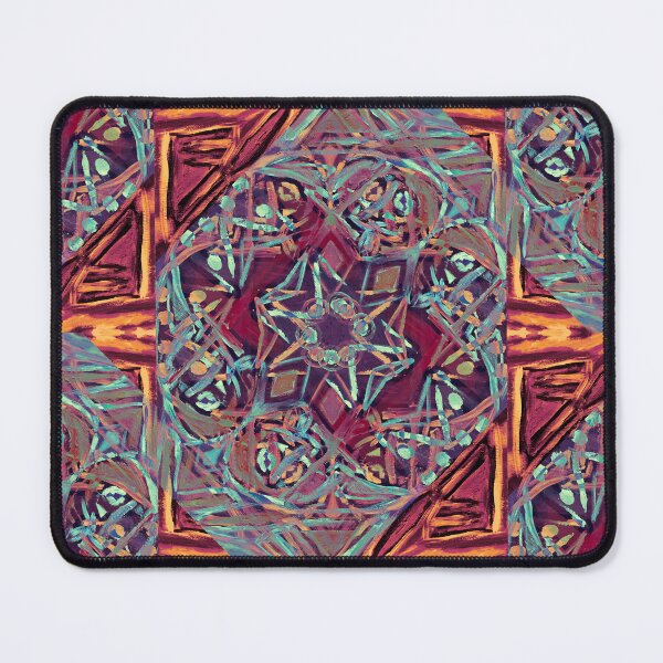 Item preview, Abstract Light Blue and Orange Kaleidoscope Pattern designed and sold by JTony.
