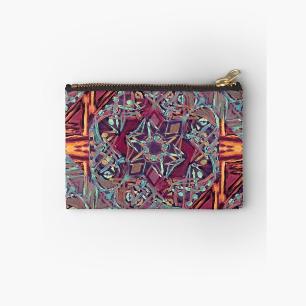 Item preview, Abstract Light Blue and Orange Kaleidoscope Pattern designed and sold by JTony.