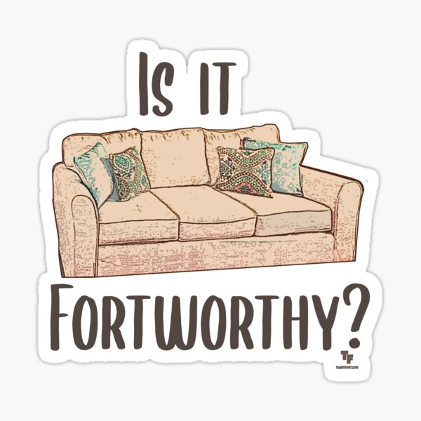Fortworthy Funny Couch Fort Nostalgia Design Sticker