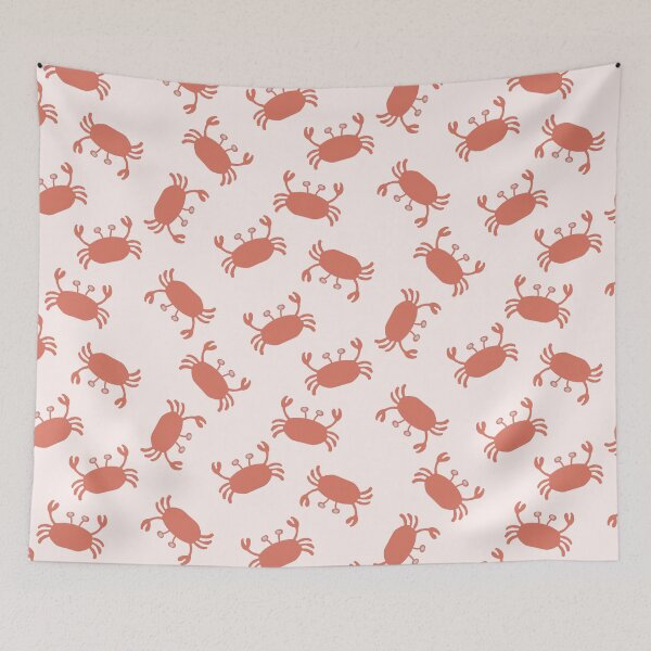 Item preview, Ocean Crabs in sweet orange and palest pink designed and sold by FrancesPoff.