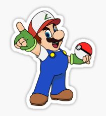 Super Mario x Ash Ketchum Sticker