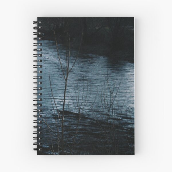 Artikelvorschau, Tiefer schwarzblauer blick auf den fluss darkmood #2 entworfen und verkauft von LuxorArtz.