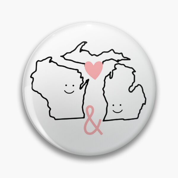 Item preview, Wisconsin & Michigan Love designed and sold by Kayla Franz.