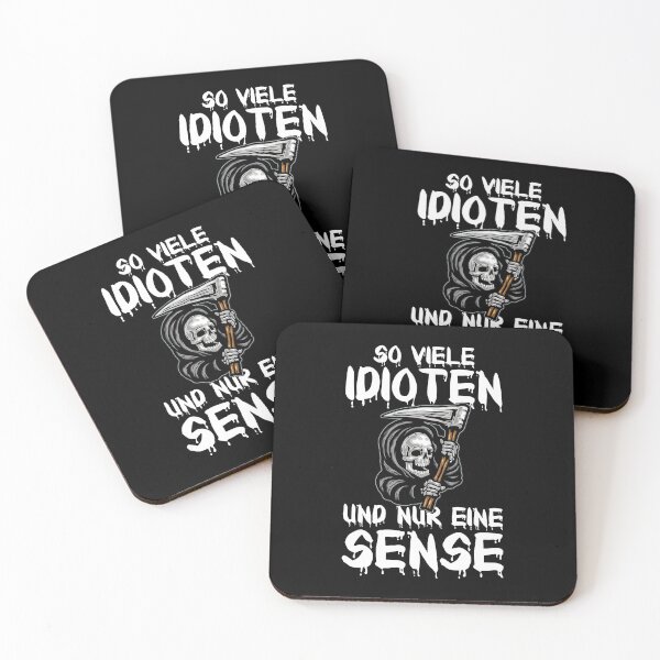 Artikelvorschau, Sensenmann So Viele Idioten Nur eine Sense Schwarzer Humor Fun entworfen und verkauft von Lenny Stahl.