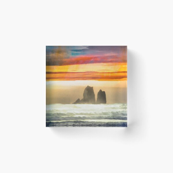 Item preview, Rockaway Beach Oregon - Rock Power At Sunset designed and sold by IMAGETAKERS.