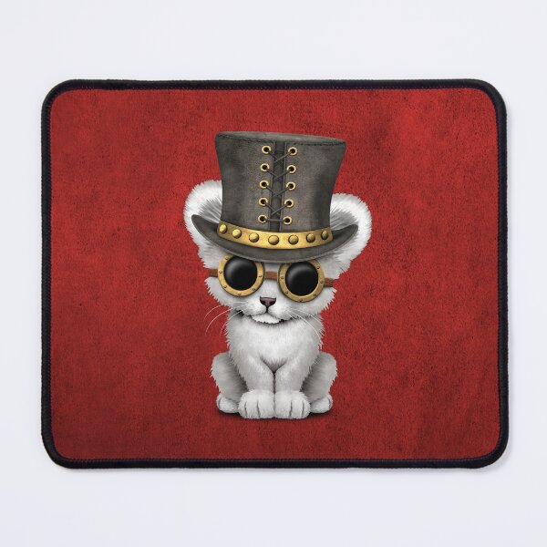 Item preview, Cute Steampunk White Lion Red designed and sold by JeffBartels.
