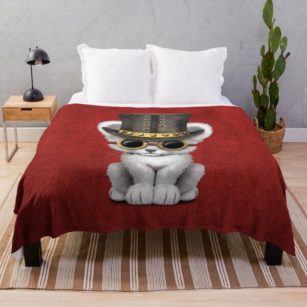 Item preview, Cute Steampunk White Lion Red designed and sold by JeffBartels.