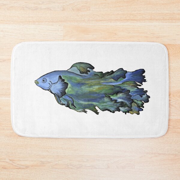 Item preview, blue and green watercolor beta fish  designed and sold by melissaphung.