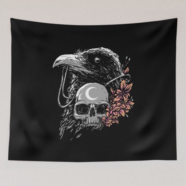 Item preview, skull raven designed and sold by ravhevrt.