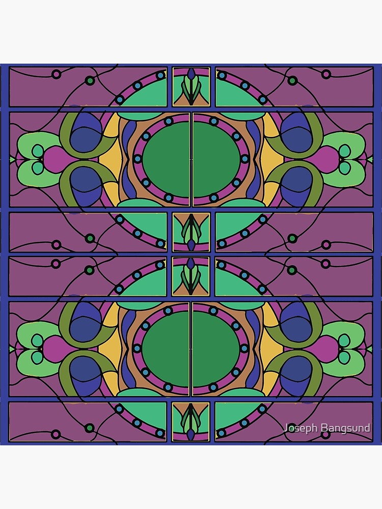 "Stained Glass Window 2 Purple" Poster for Sale by josephbangsund