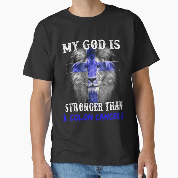 Item preview, Lion My God Is Stronger Than COLON CANCER Support COLON CANCER Warrior designed and sold by Hatjar.