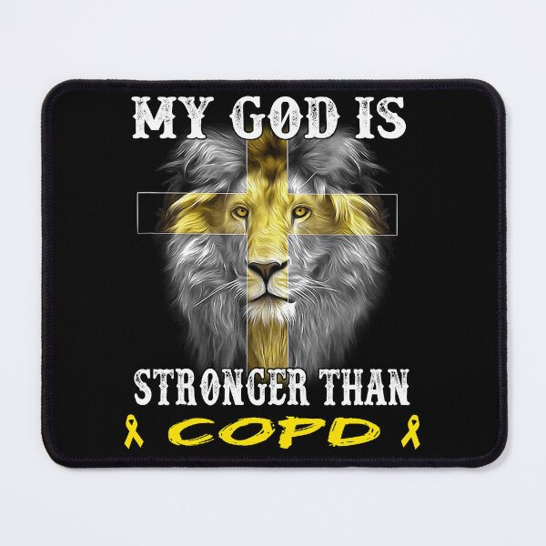 Item preview, Lion My God Is Stronger Than COPD Support COPD Warrior designed and sold by Hatjar.