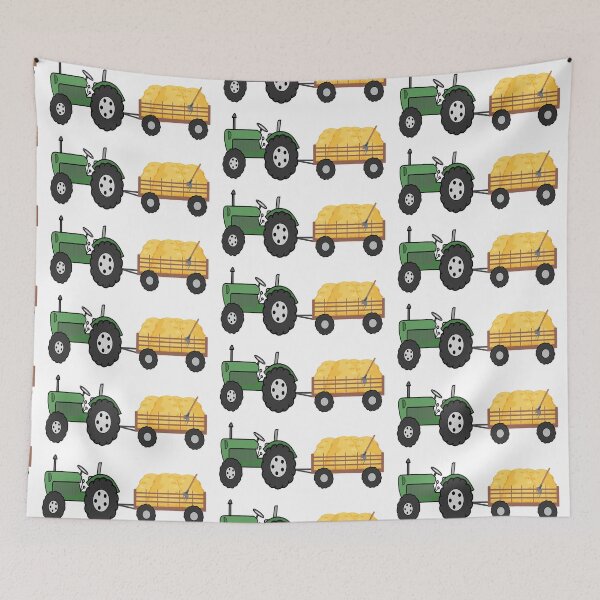 Item preview, Tractor pulling Hay Wagon designed and sold by karwilberevivalcollection.