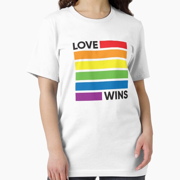 Rainbow Flag Love Wins - LGBT Pride Essential T-Shirt