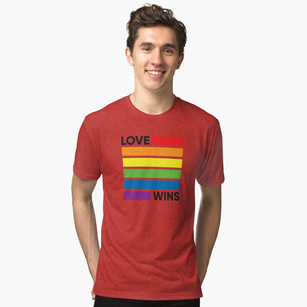 Rainbow Flag Love Wins Lgbt Pride T Shirt By Lgbtiq Redbubble 9686