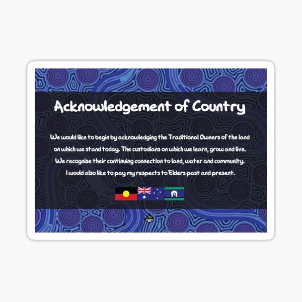Acknowledgement of Country - Authentic Aboriginal Art Sticker