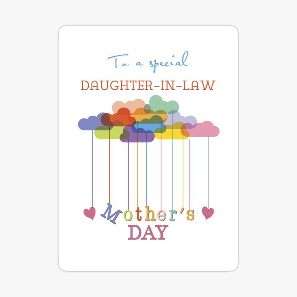 Daughter Law Cute Mothers Day Rainbow Clouds 