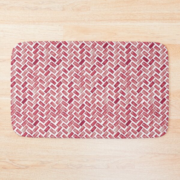 Item preview, Berry Pink Herringbone Brick Path designed and sold by FrancesPoff.