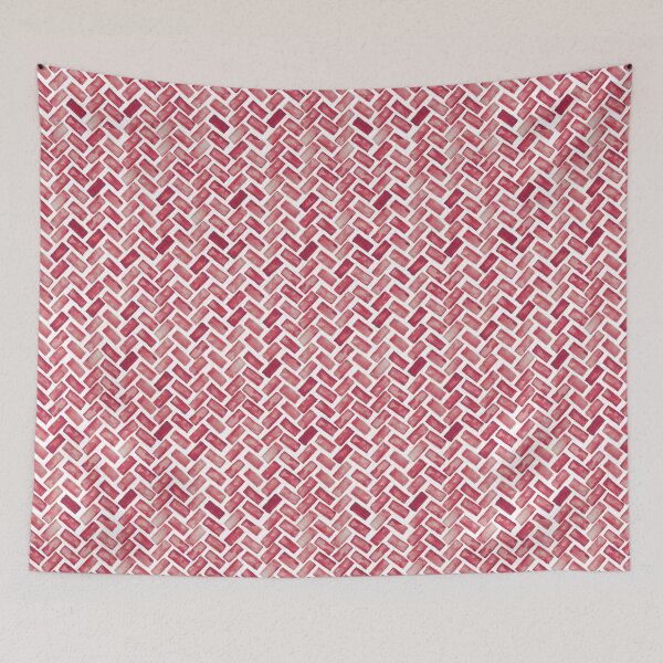 Item preview, Berry Pink Herringbone Brick Path designed and sold by FrancesPoff.