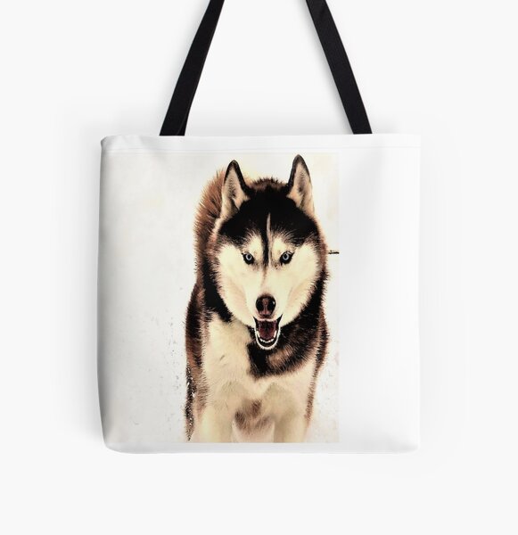 Siberian Husky All Over Print Tote Bag