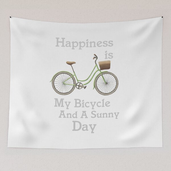 Item preview, Happiness is my bicycle and a sunny day designed and sold by della95.
