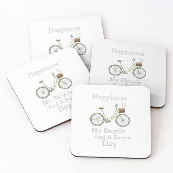 Item preview, Happiness is my bicycle and a sunny day designed and sold by della95.