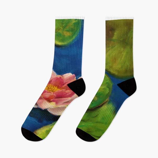 Item preview, Water Lily in the Moonlight - pastel art Redbubble fashion and home accesories designed and sold by Winnie Tam.