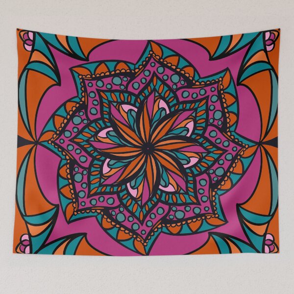 Artikelvorschau, Blühende Blumen-Mandala entworfen und verkauft von OTPillustration.
